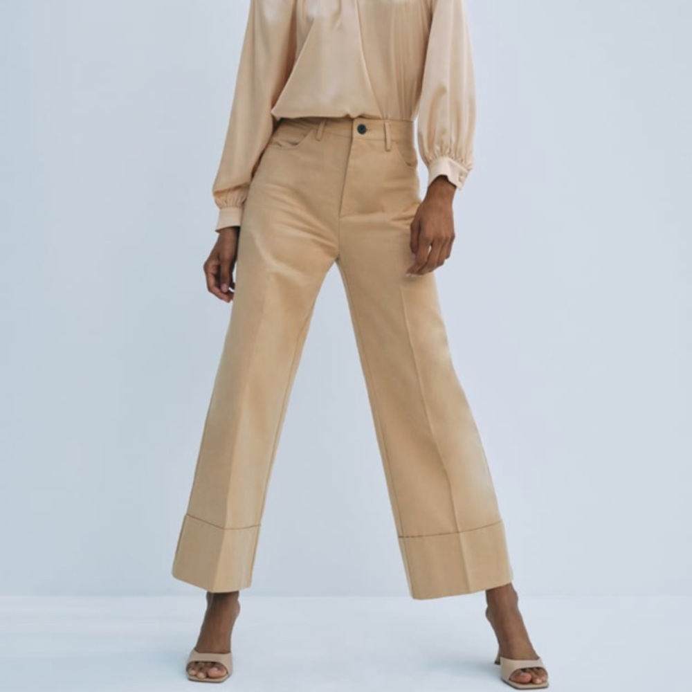 Cuffed Straight Leg Pant